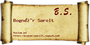 Bognár Sarolt névjegykártya